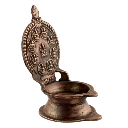 Handmade Ashtadhatu Deepalakshmi Oil Lamp